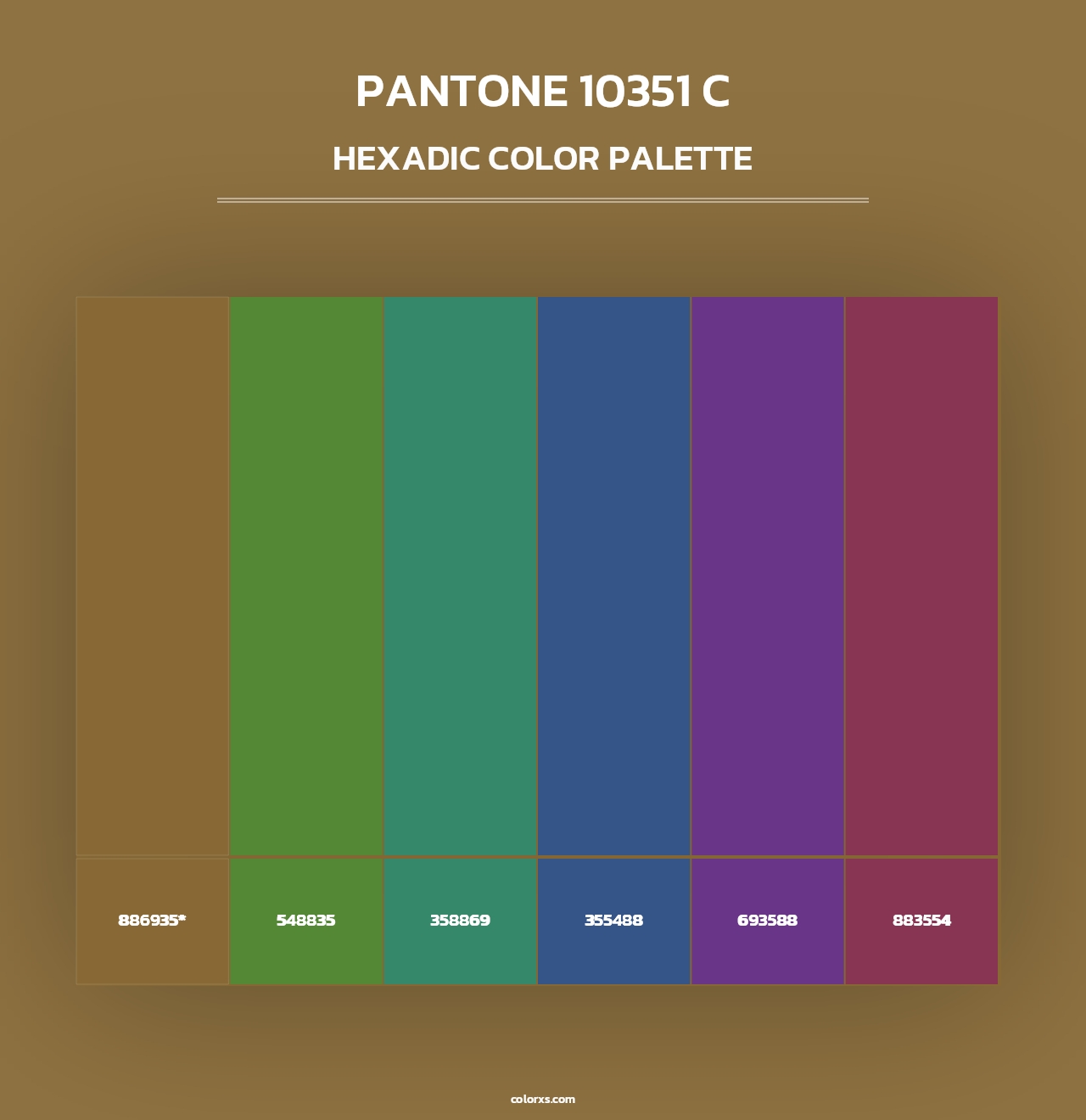 PANTONE 10351 C - Hexadic Color Palette