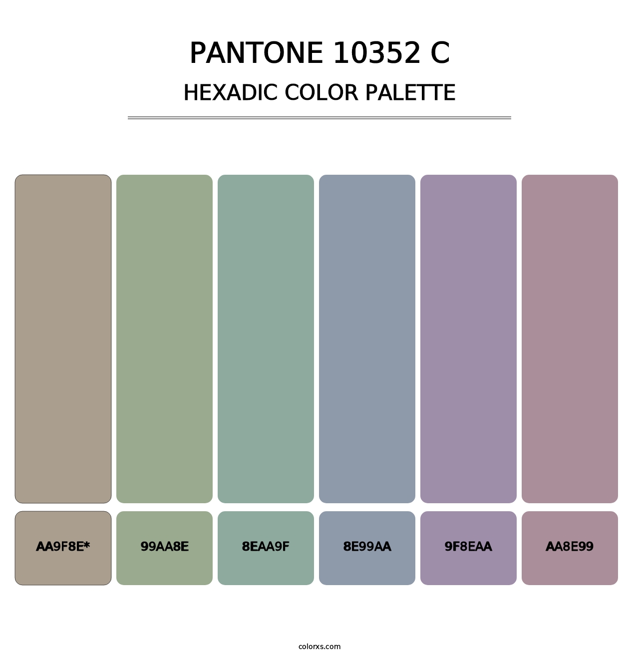 PANTONE 10352 C - Hexadic Color Palette