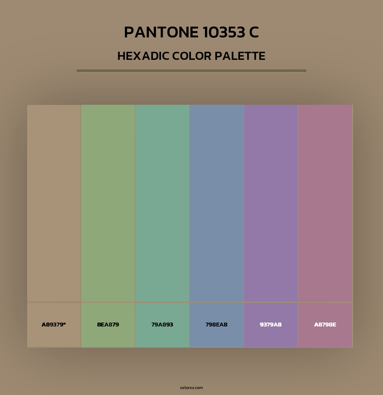 PANTONE 10353 C - Hexadic Color Palette