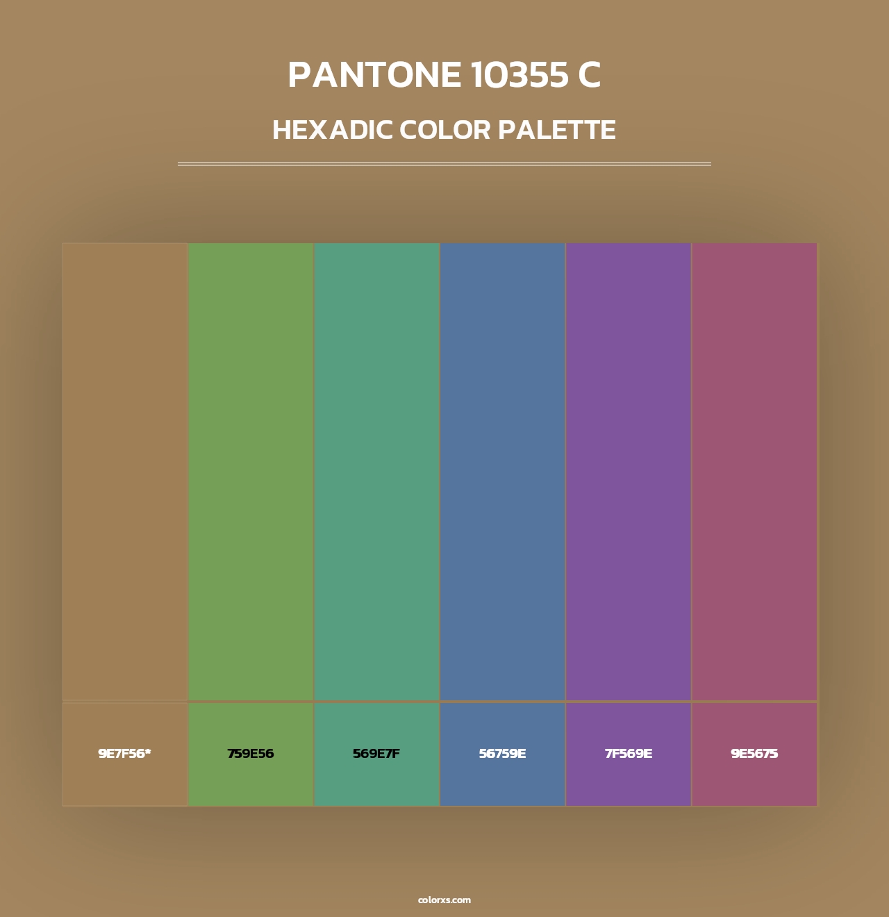 PANTONE 10355 C - Hexadic Color Palette