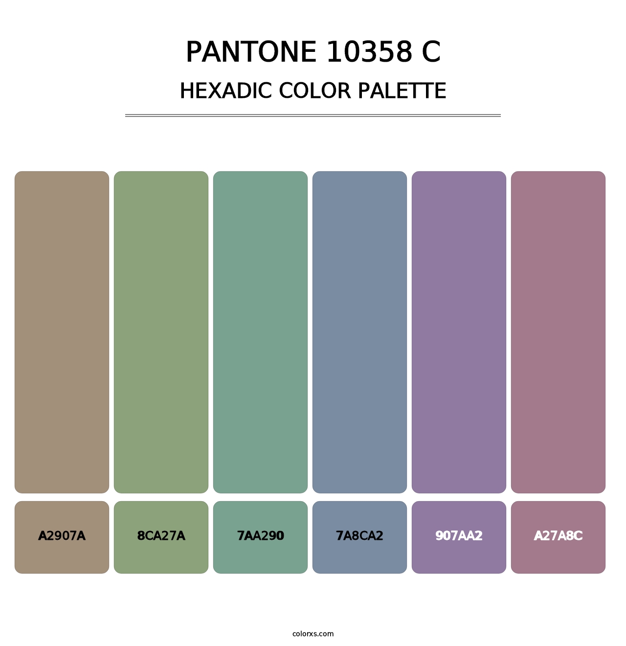 PANTONE 10358 C - Hexadic Color Palette