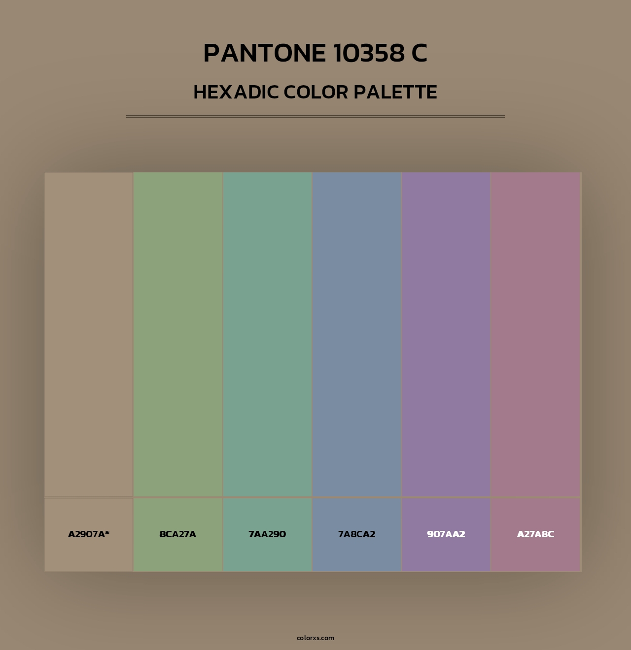 PANTONE 10358 C - Hexadic Color Palette