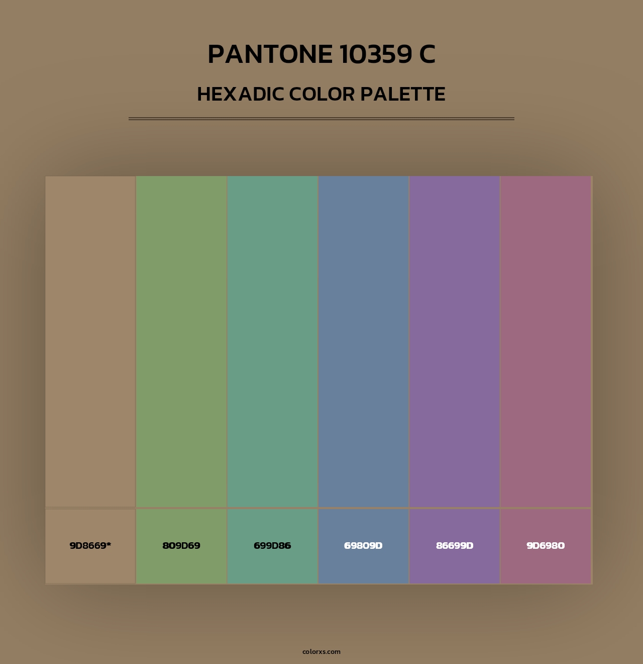 PANTONE 10359 C - Hexadic Color Palette