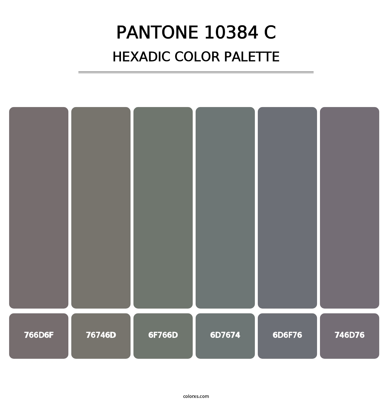 PANTONE 10384 C - Hexadic Color Palette