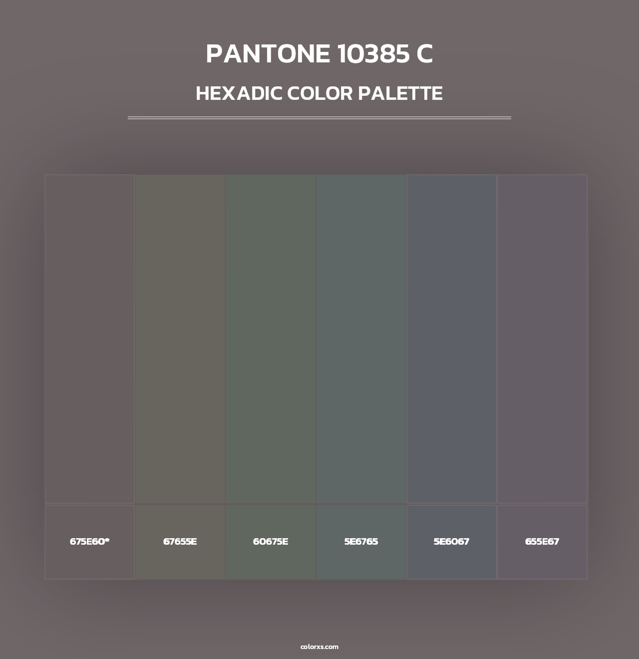 PANTONE 10385 C - Hexadic Color Palette