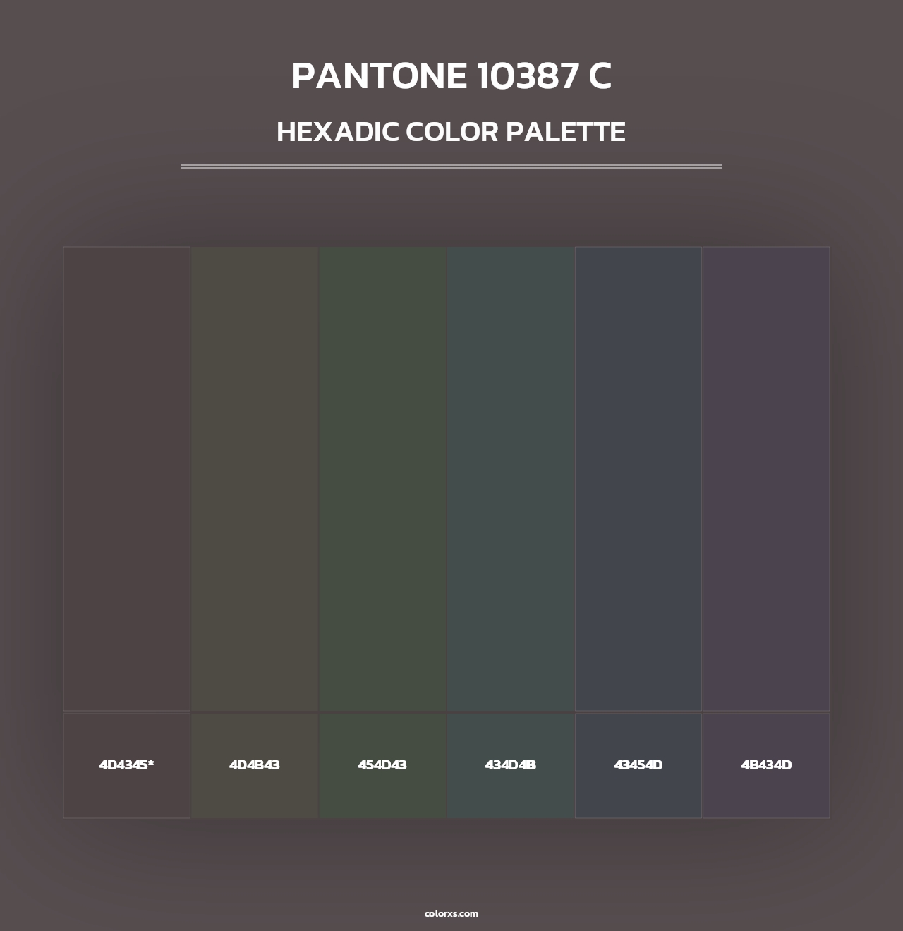 PANTONE 10387 C - Hexadic Color Palette
