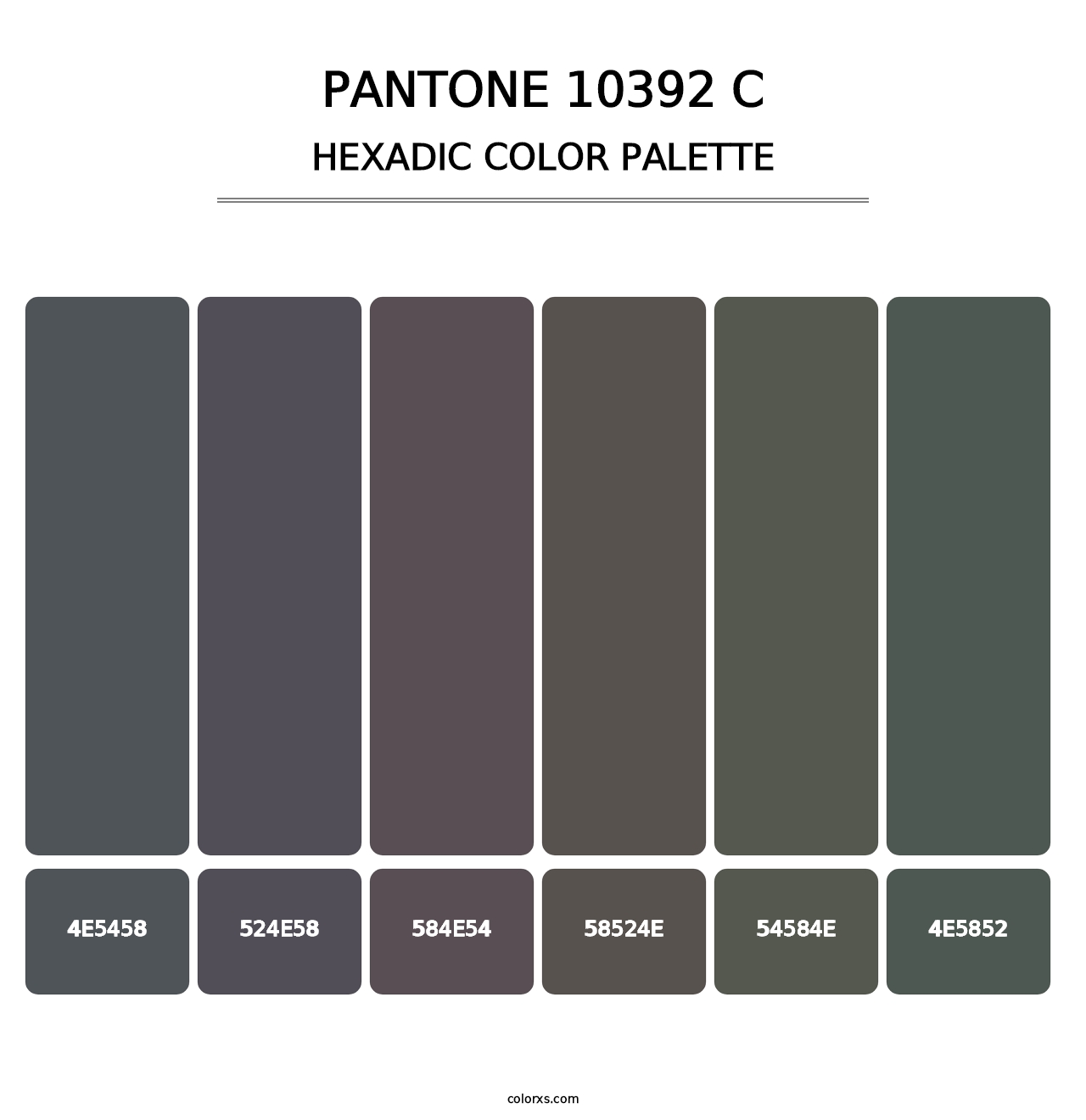PANTONE 10392 C - Hexadic Color Palette