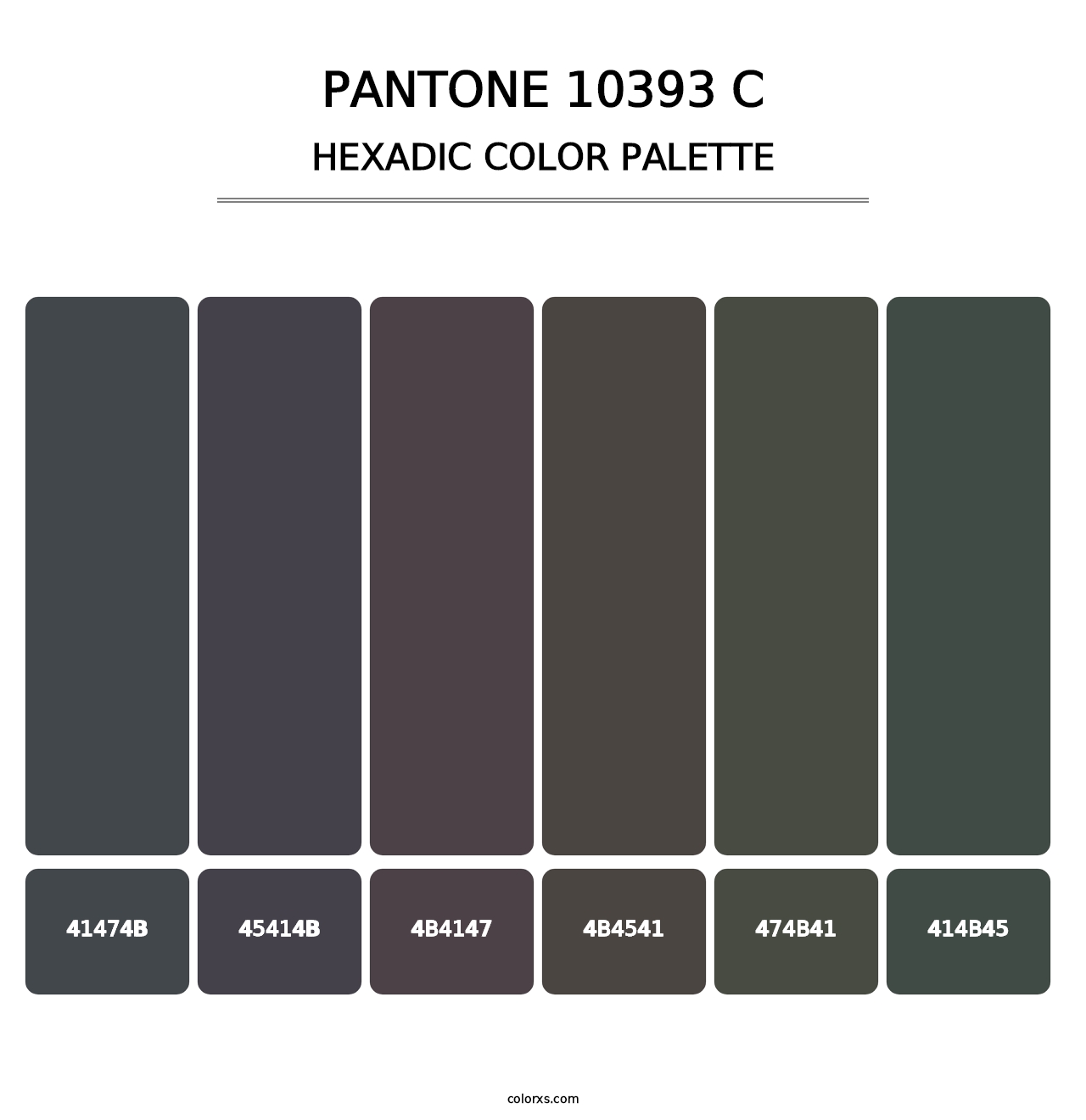 PANTONE 10393 C - Hexadic Color Palette