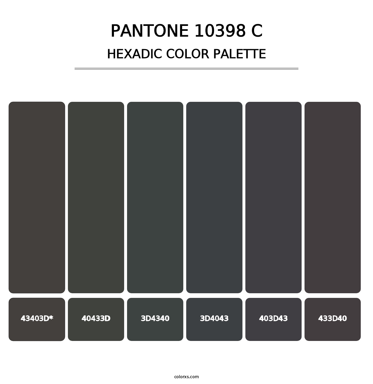 PANTONE 10398 C - Hexadic Color Palette