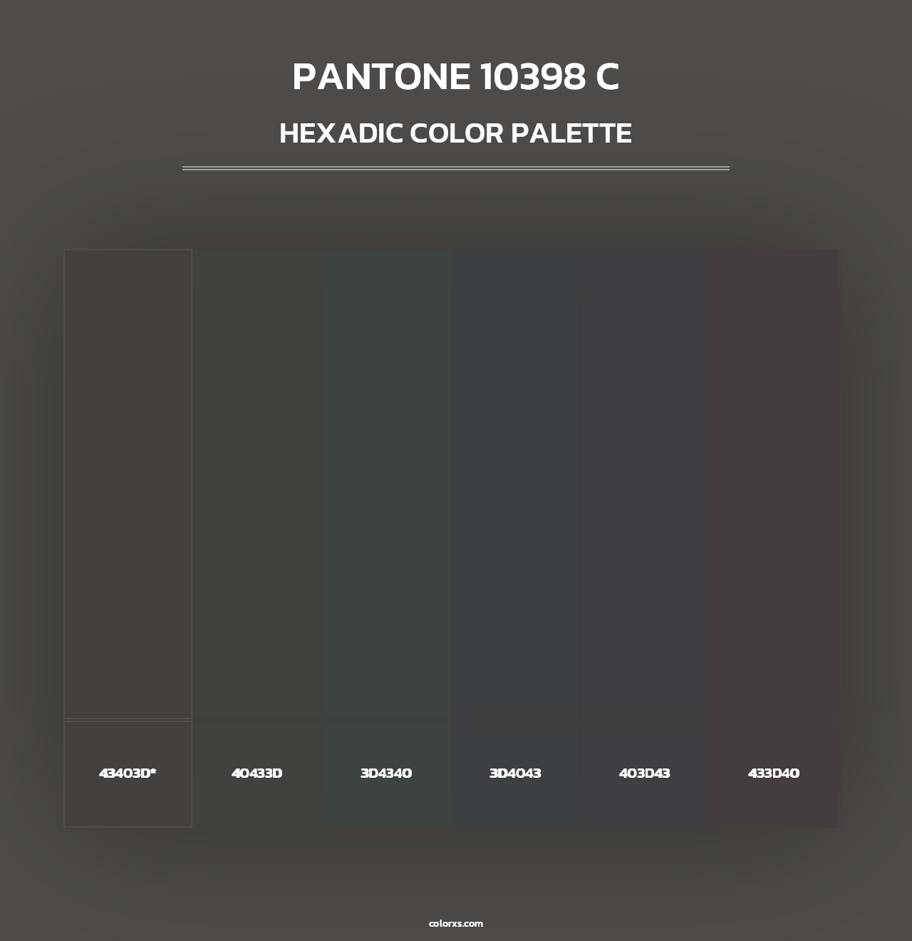 PANTONE 10398 C - Hexadic Color Palette