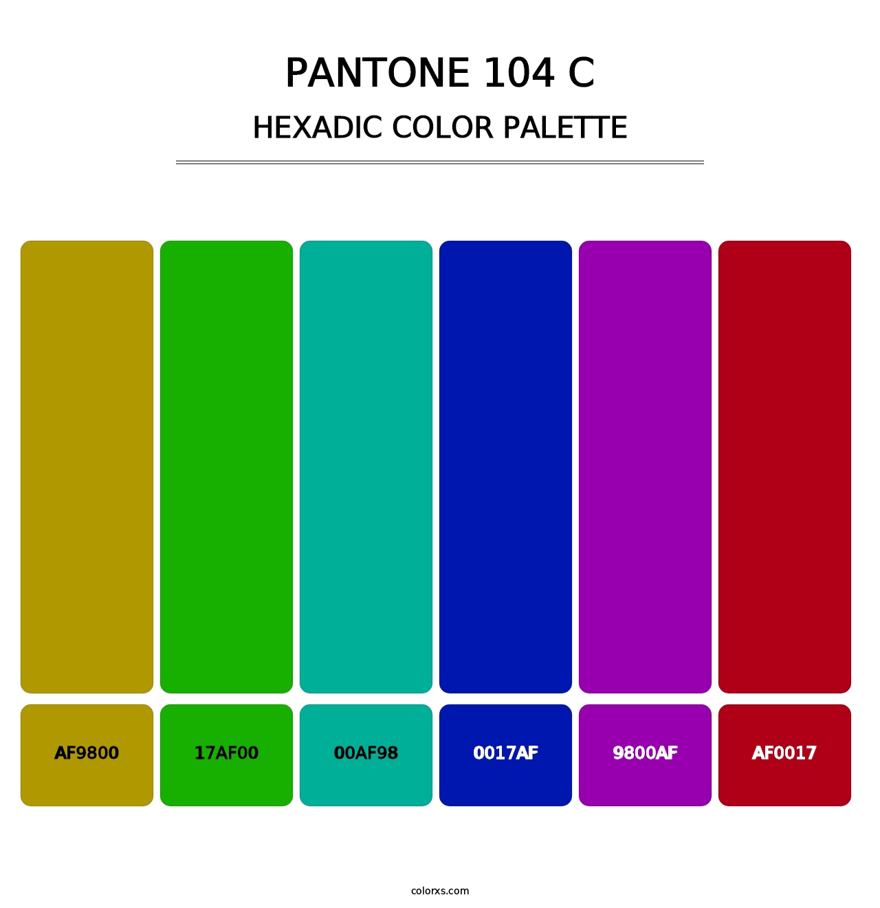 PANTONE 104 C - Hexadic Color Palette