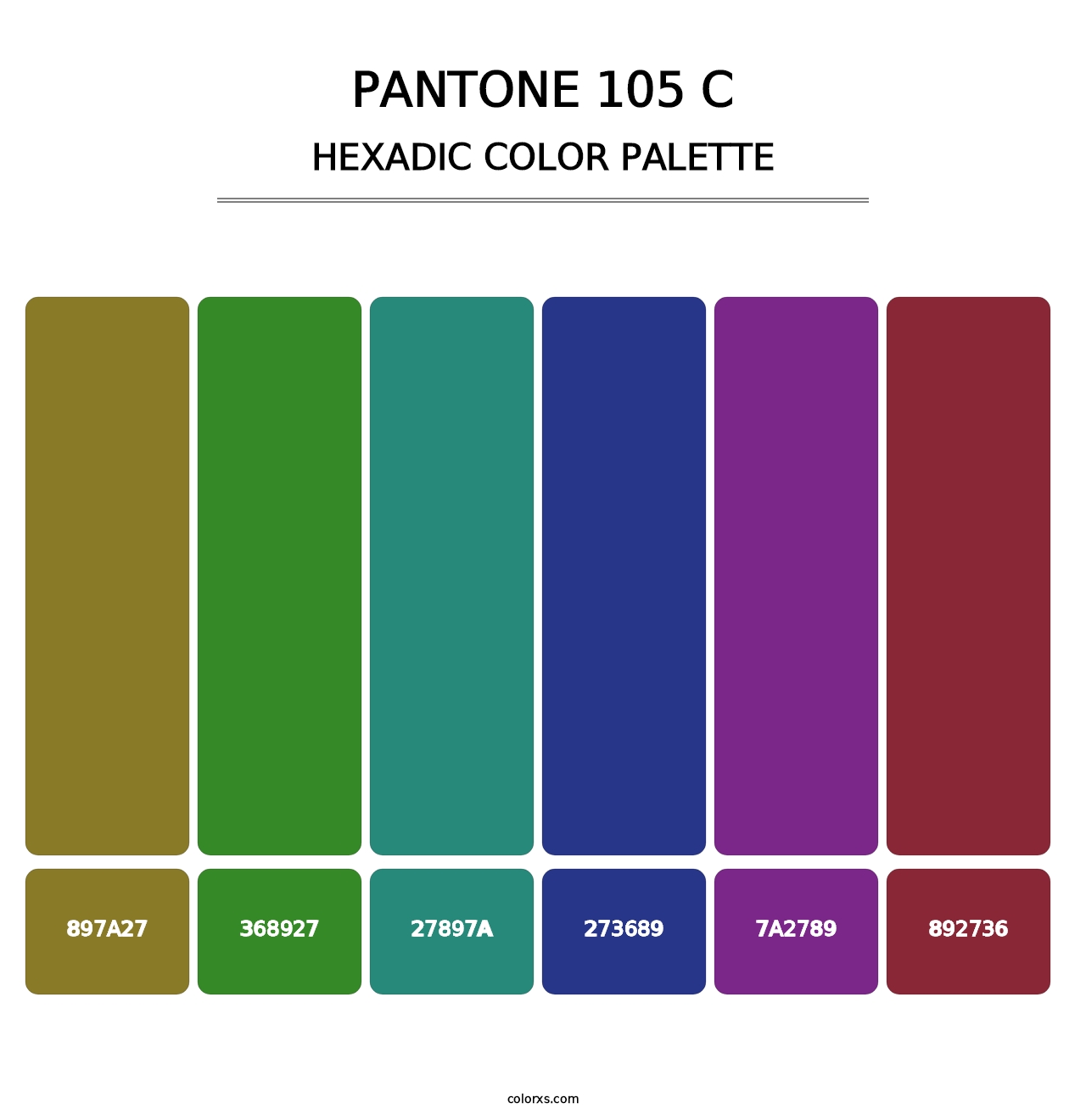 PANTONE 105 C - Hexadic Color Palette