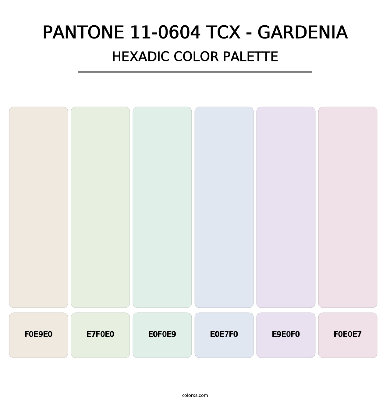 PANTONE 11-0604 TCX - Gardenia - Hexadic Color Palette