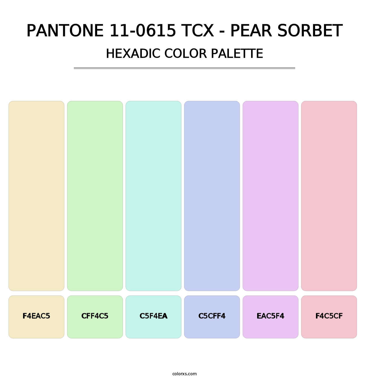 PANTONE 11-0615 TCX - Pear Sorbet - Hexadic Color Palette