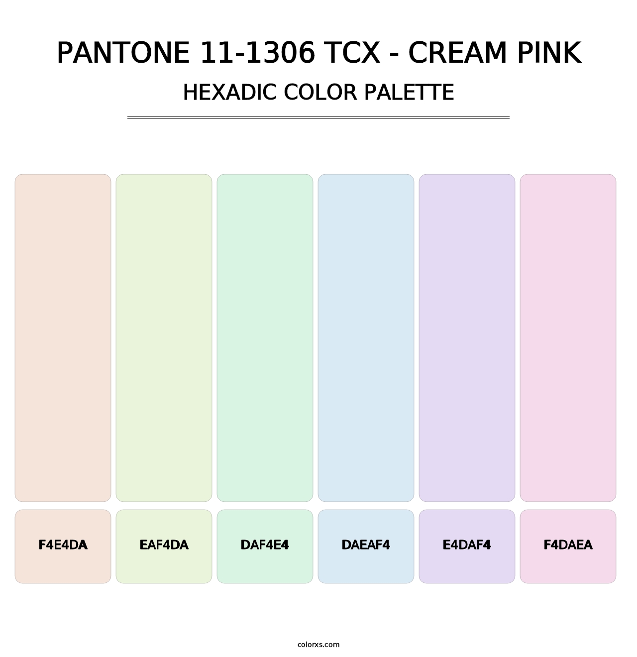 PANTONE 11-1306 TCX - Cream Pink - Hexadic Color Palette