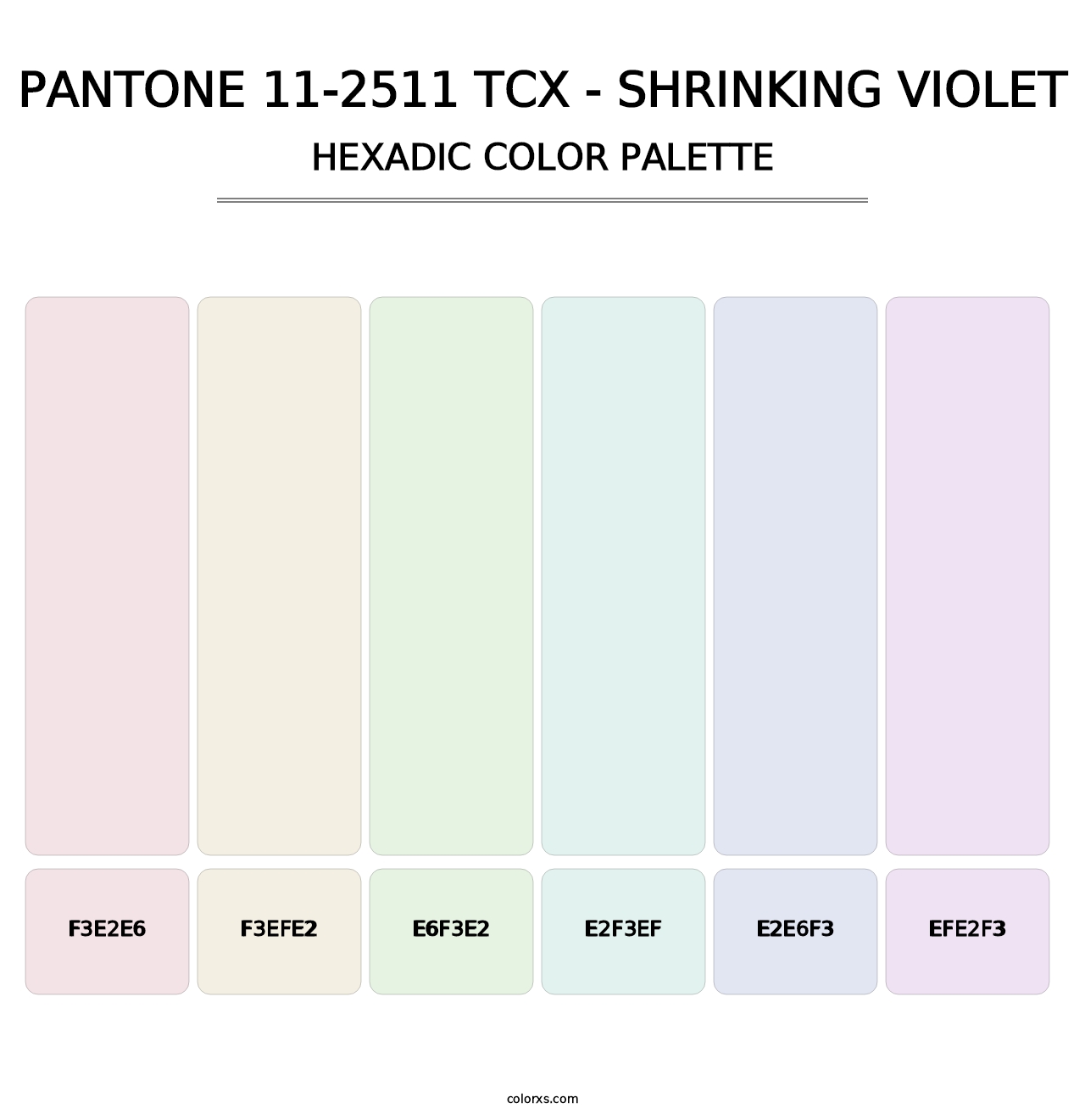 PANTONE 11-2511 TCX - Shrinking Violet - Hexadic Color Palette