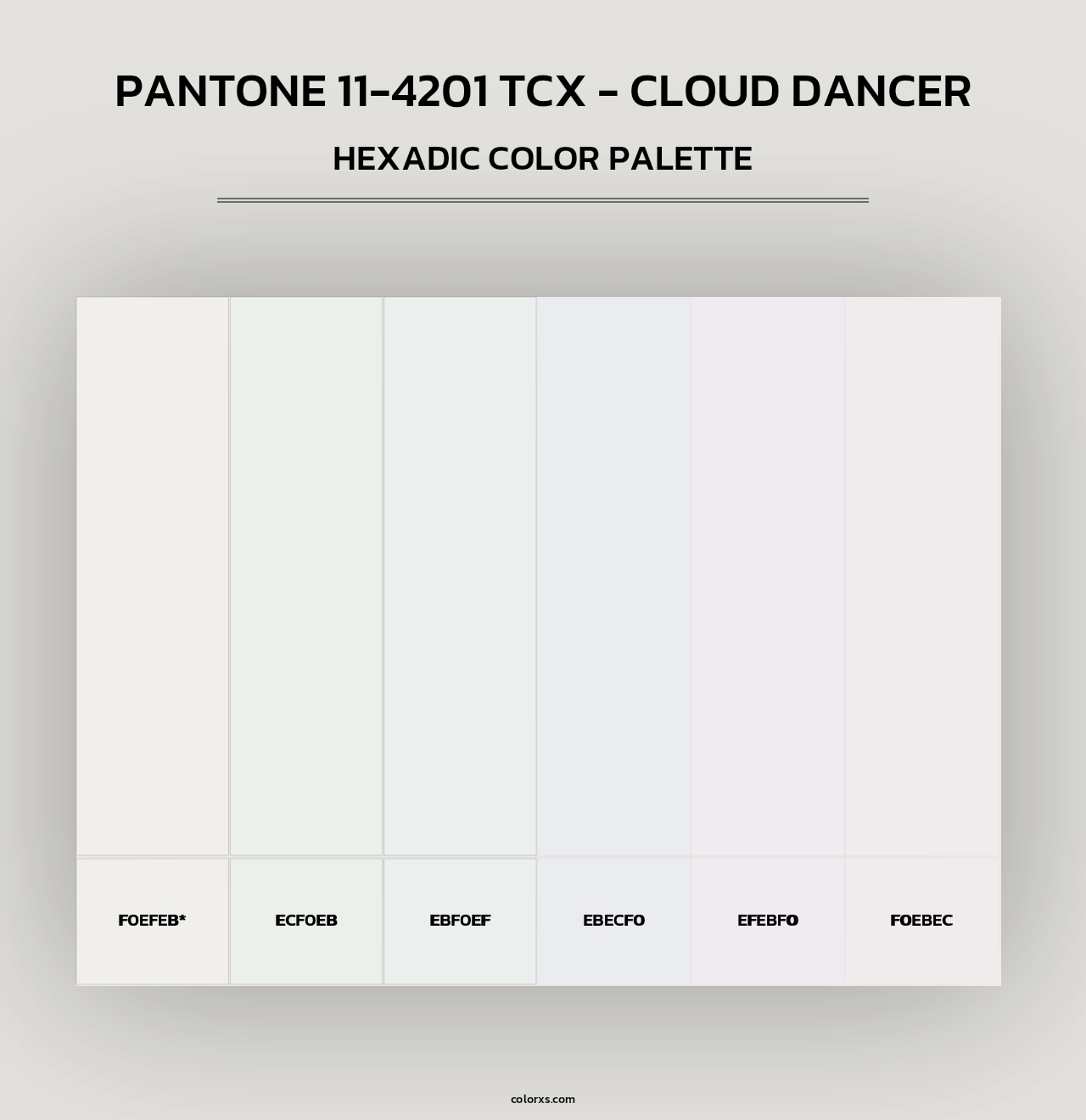 PANTONE 11-4201 TCX - Cloud Dancer - Hexadic Color Palette
