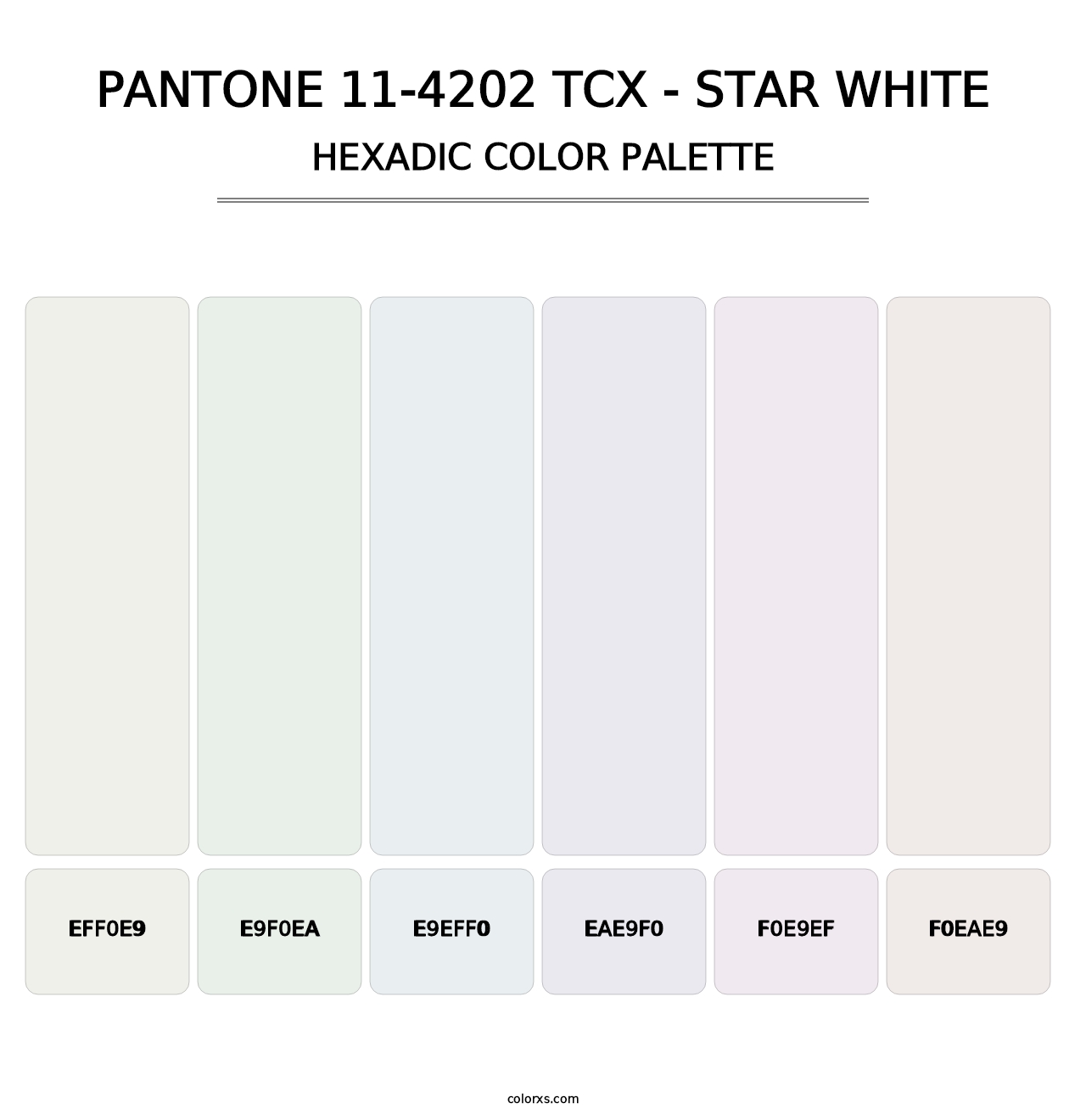 PANTONE 11-4202 TCX - Star White - Hexadic Color Palette