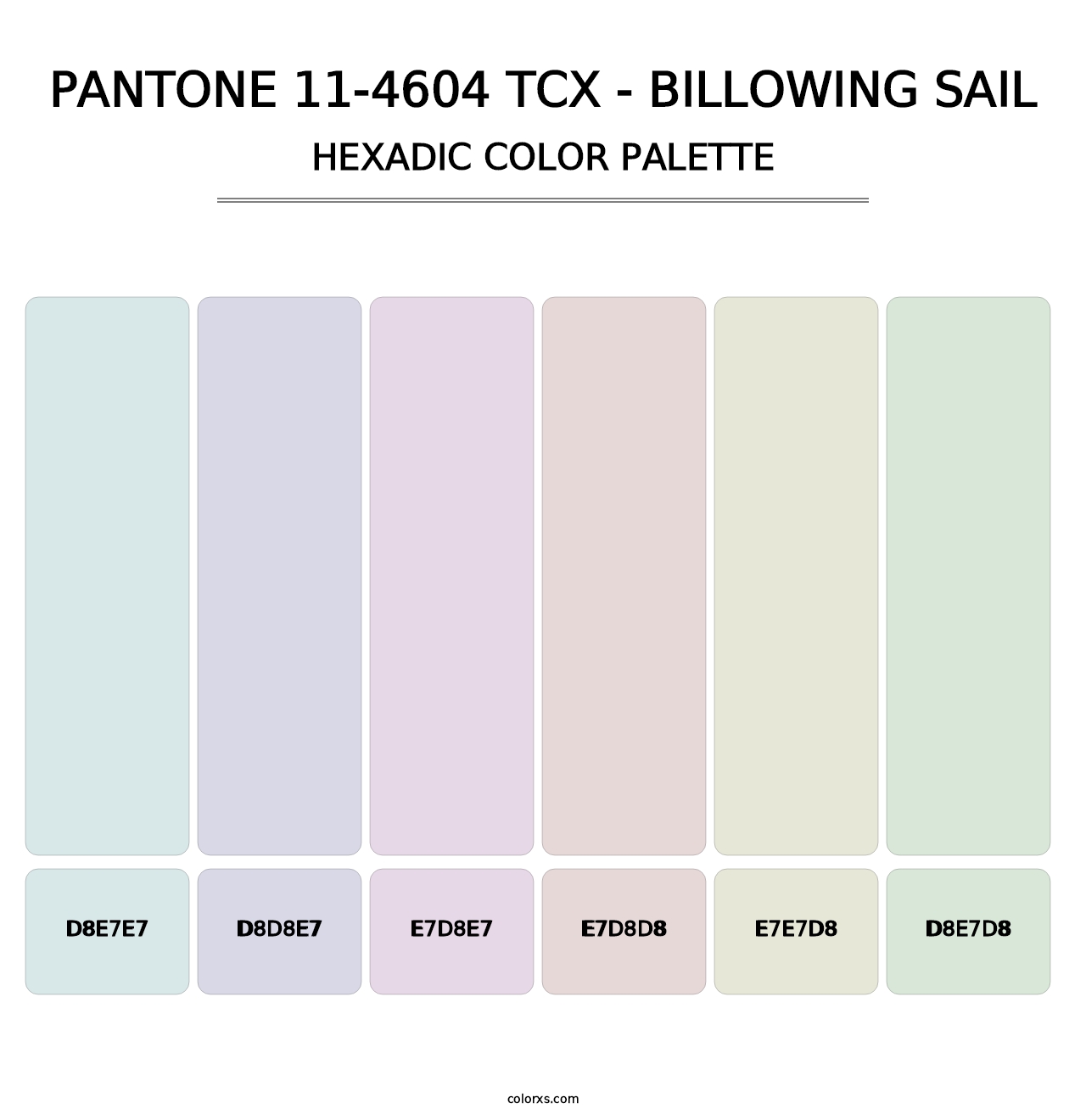 PANTONE 11-4604 TCX - Billowing Sail - Hexadic Color Palette