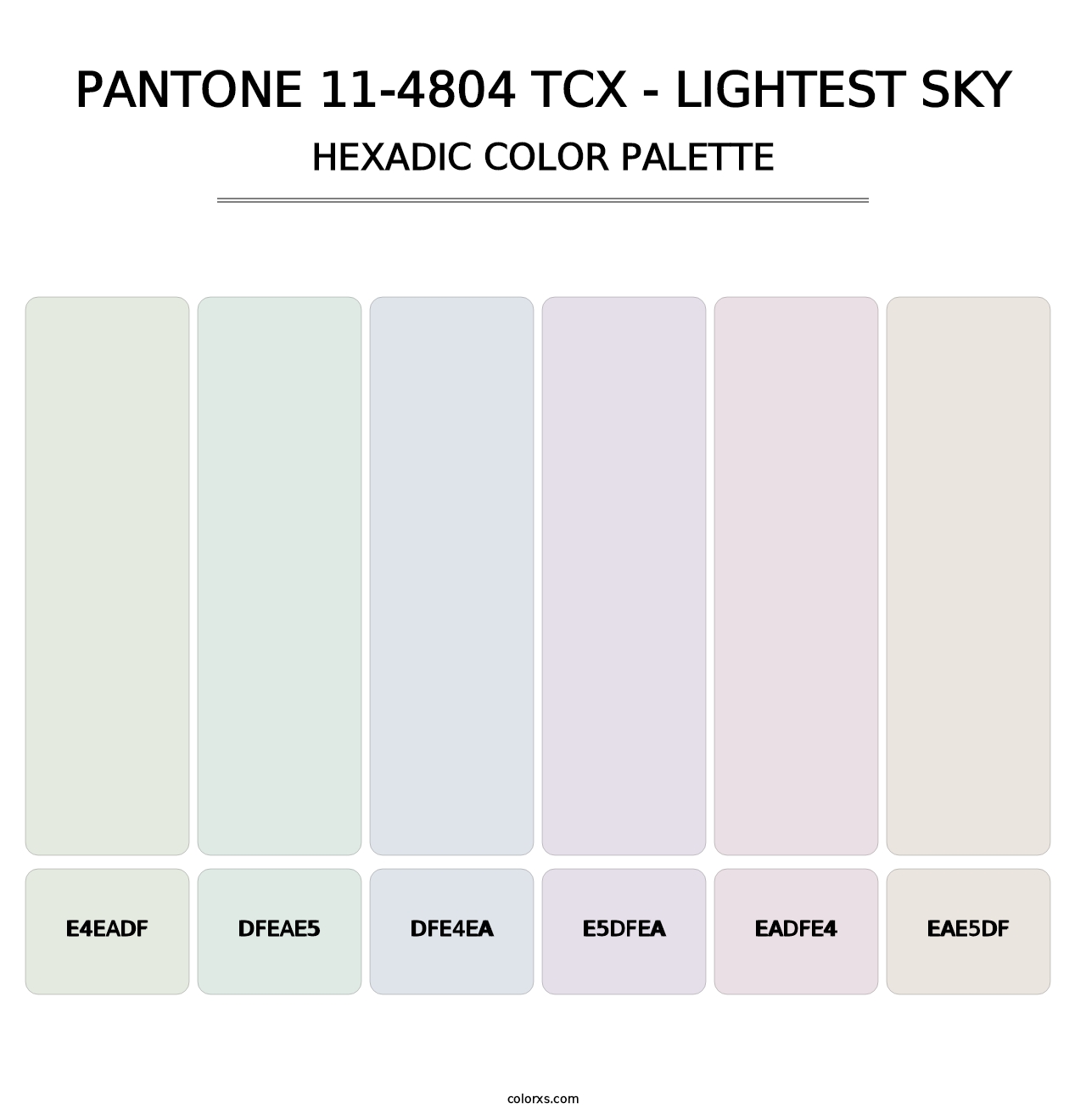 PANTONE 11-4804 TCX - Lightest Sky - Hexadic Color Palette