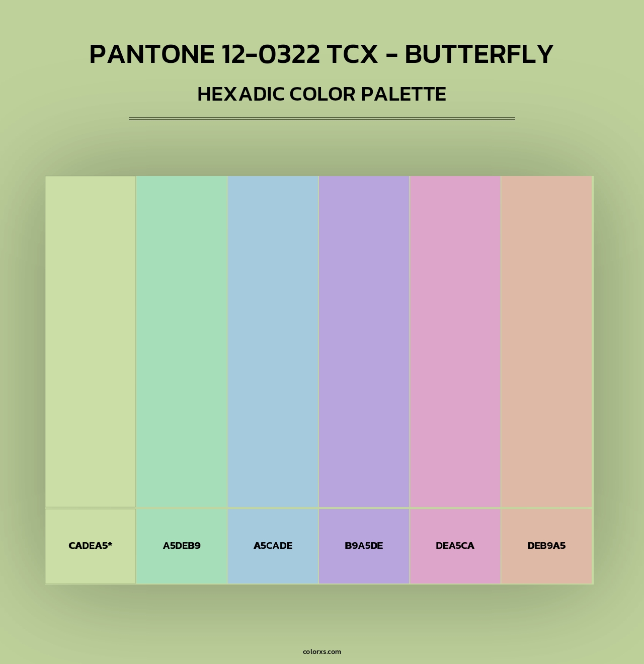 PANTONE 12-0322 TCX - Butterfly - Hexadic Color Palette