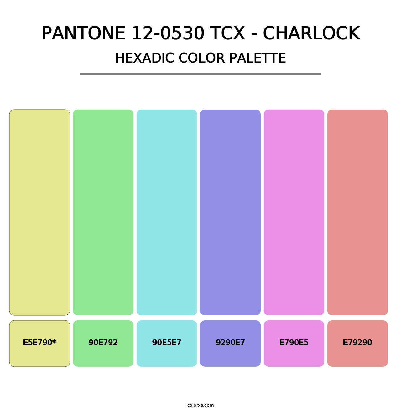PANTONE 12-0530 TCX - Charlock - Hexadic Color Palette