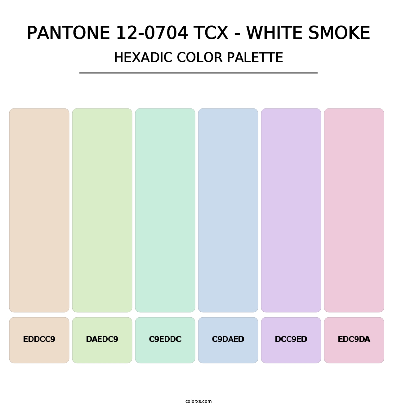 PANTONE 12-0704 TCX - White Smoke - Hexadic Color Palette