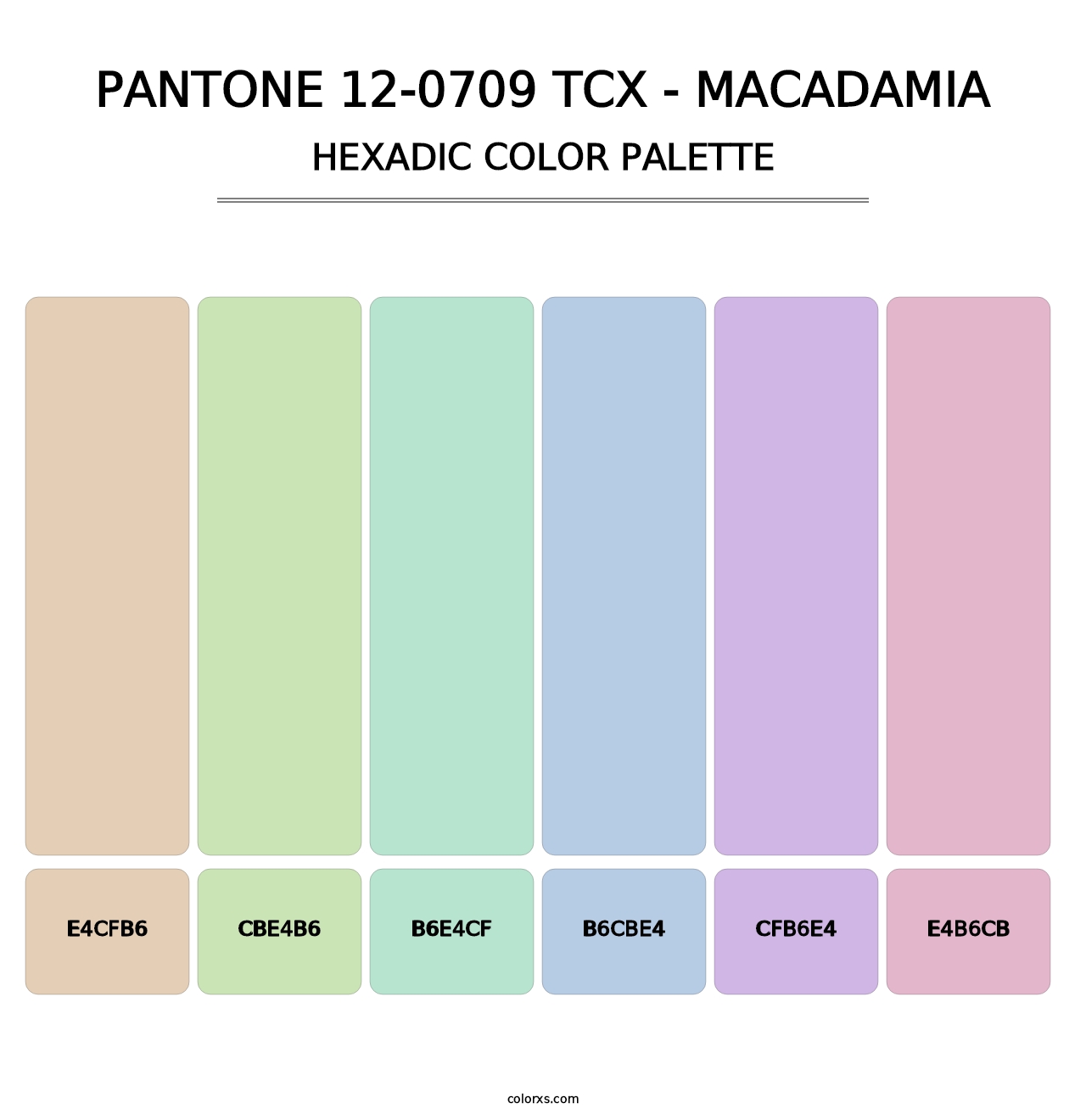 PANTONE 12-0709 TCX - Macadamia - Hexadic Color Palette