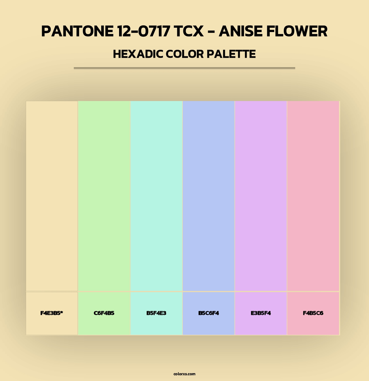 PANTONE 12-0717 TCX - Anise Flower - Hexadic Color Palette