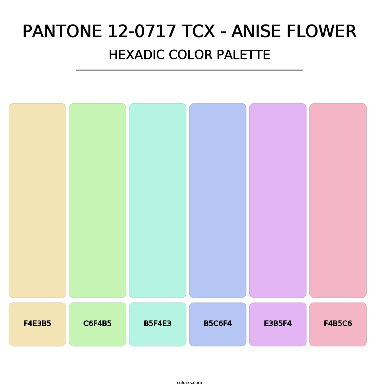 PANTONE 12-0717 TCX - Anise Flower - Hexadic Color Palette