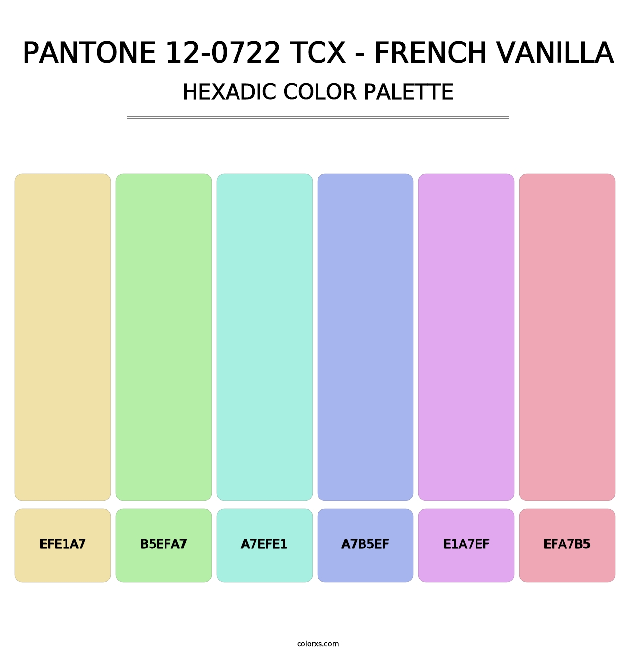 PANTONE 12-0722 TCX - French Vanilla - Hexadic Color Palette