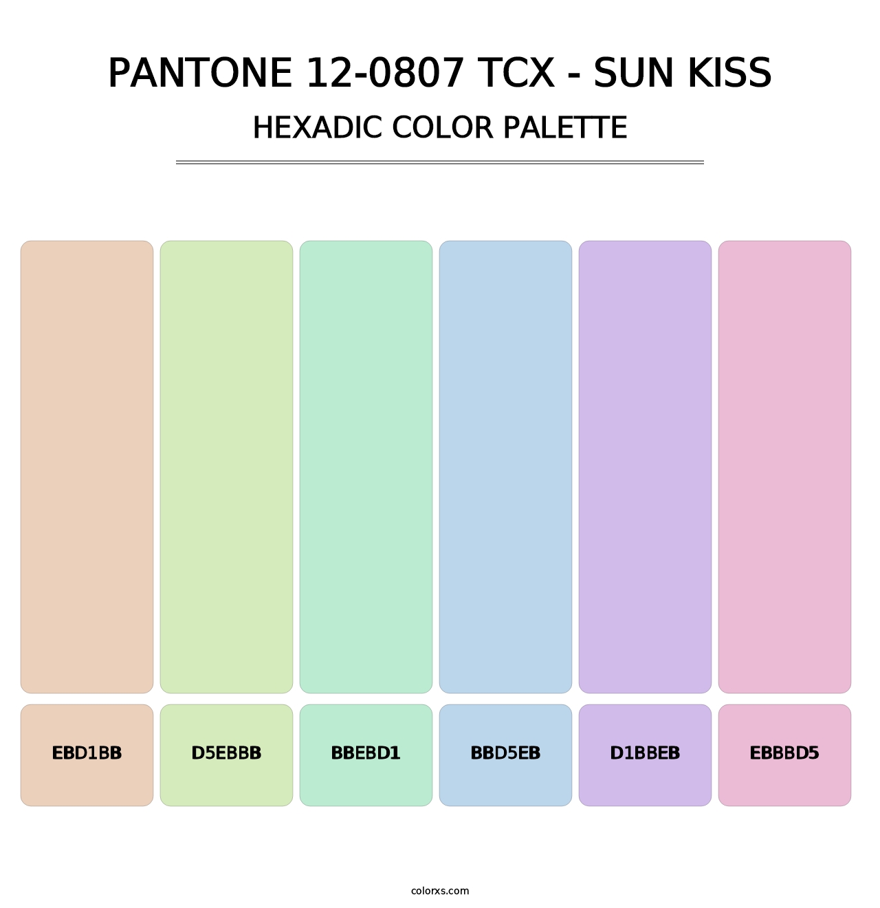PANTONE 12-0807 TCX - Sun Kiss - Hexadic Color Palette