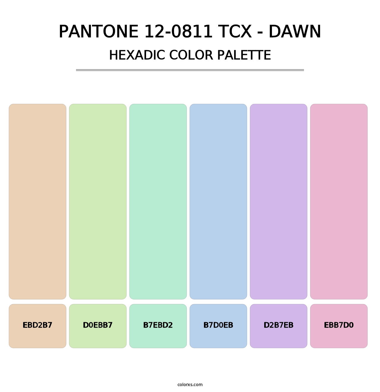 PANTONE 12-0811 TCX - Dawn - Hexadic Color Palette