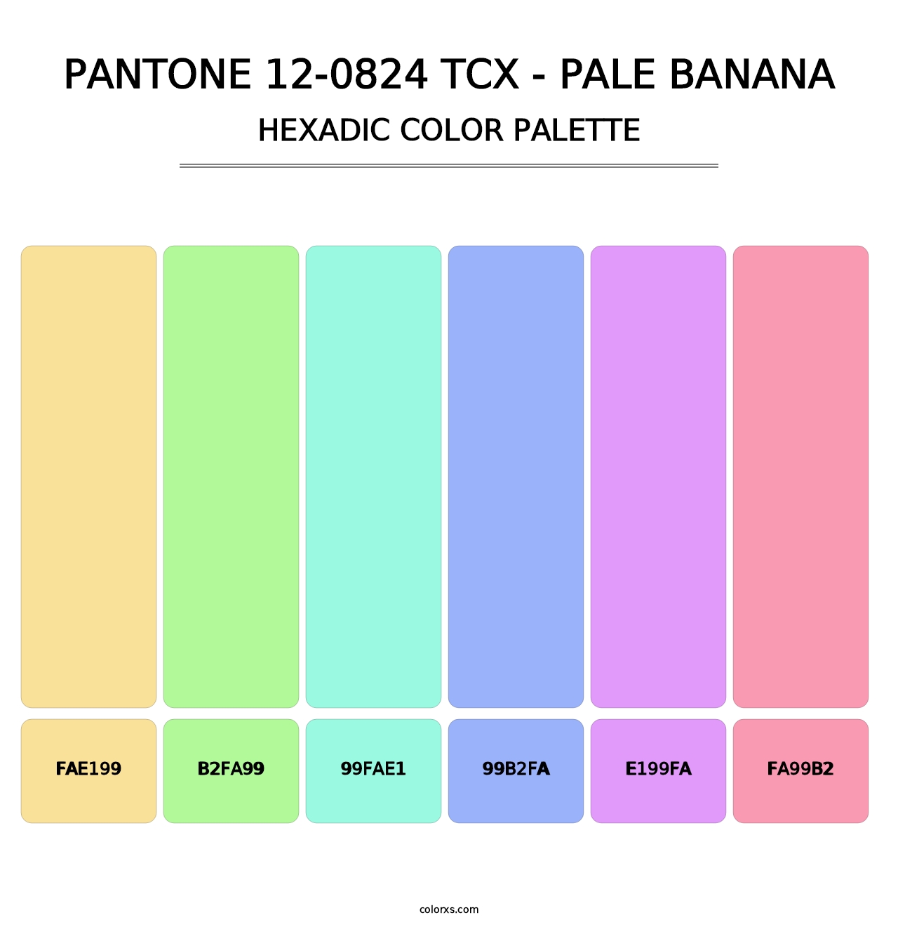 PANTONE 12-0824 TCX - Pale Banana - Hexadic Color Palette
