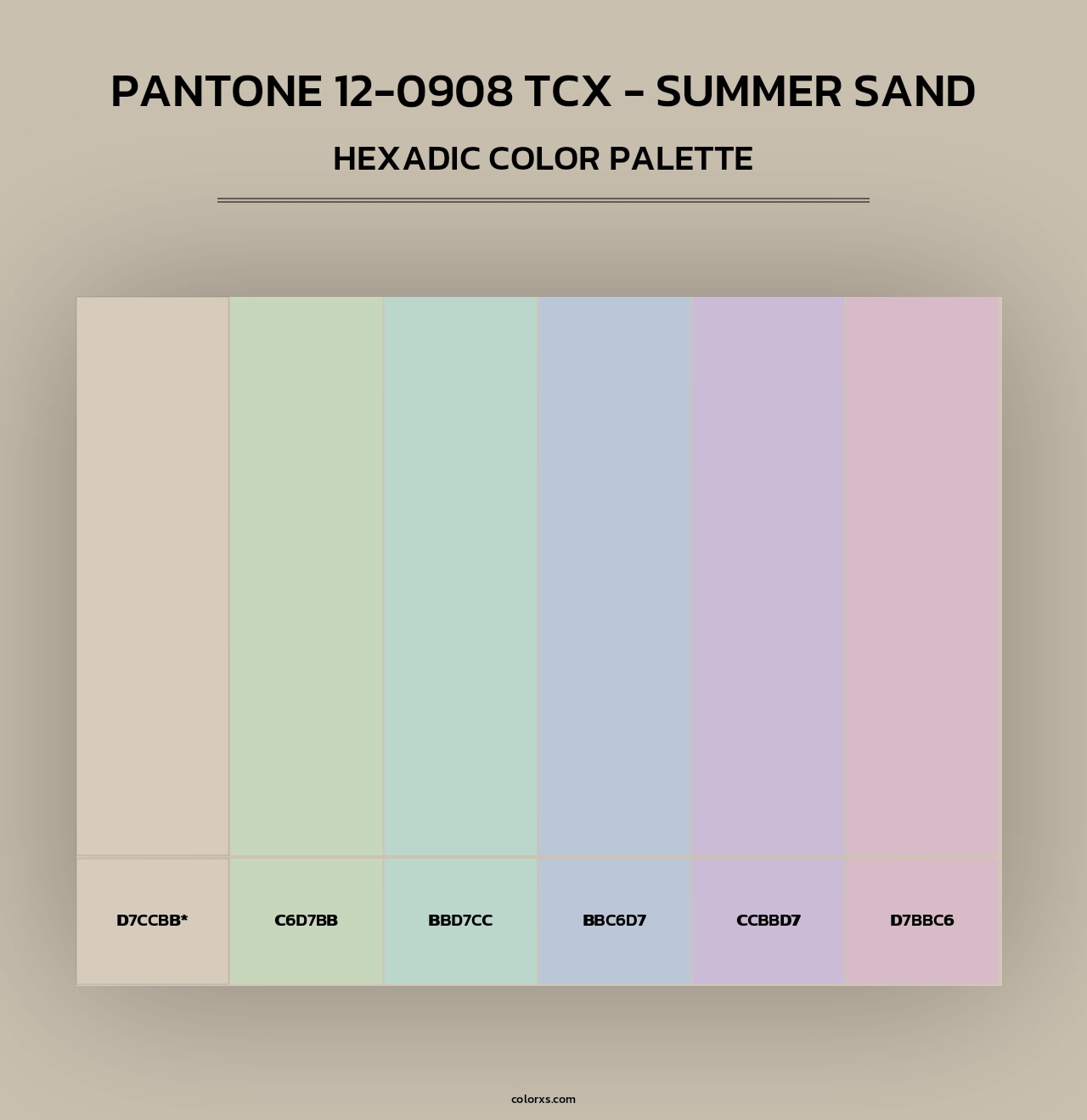 PANTONE 12-0908 TCX - Summer Sand - Hexadic Color Palette