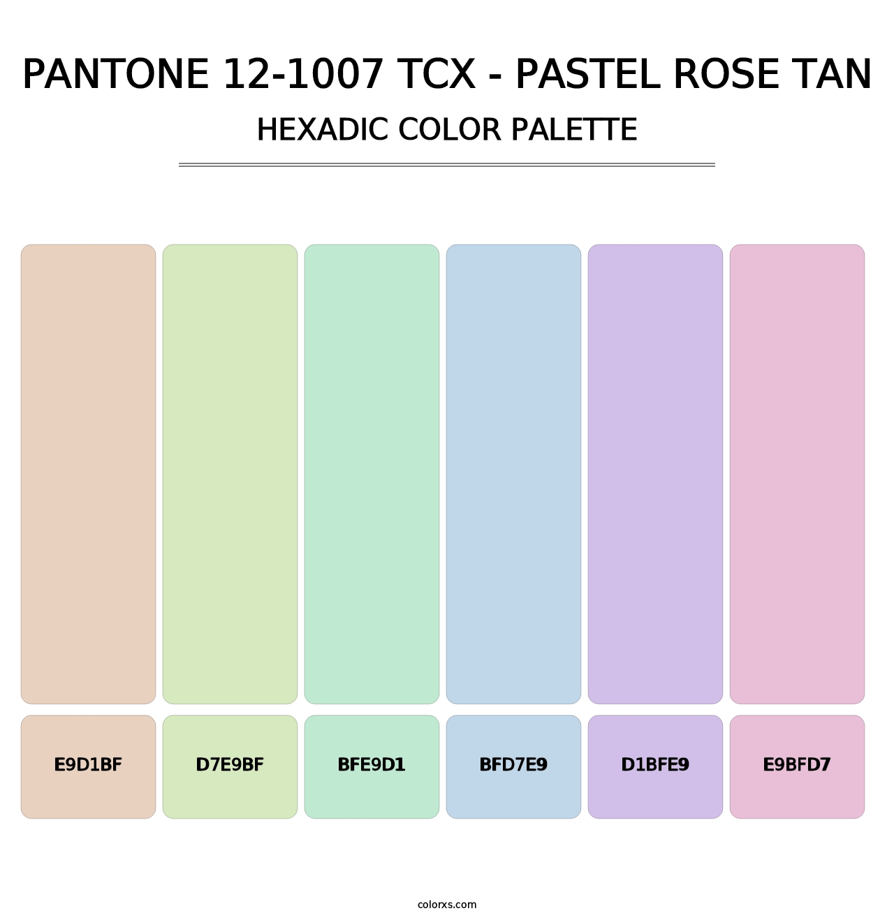 PANTONE 12-1007 TCX - Pastel Rose Tan - Hexadic Color Palette