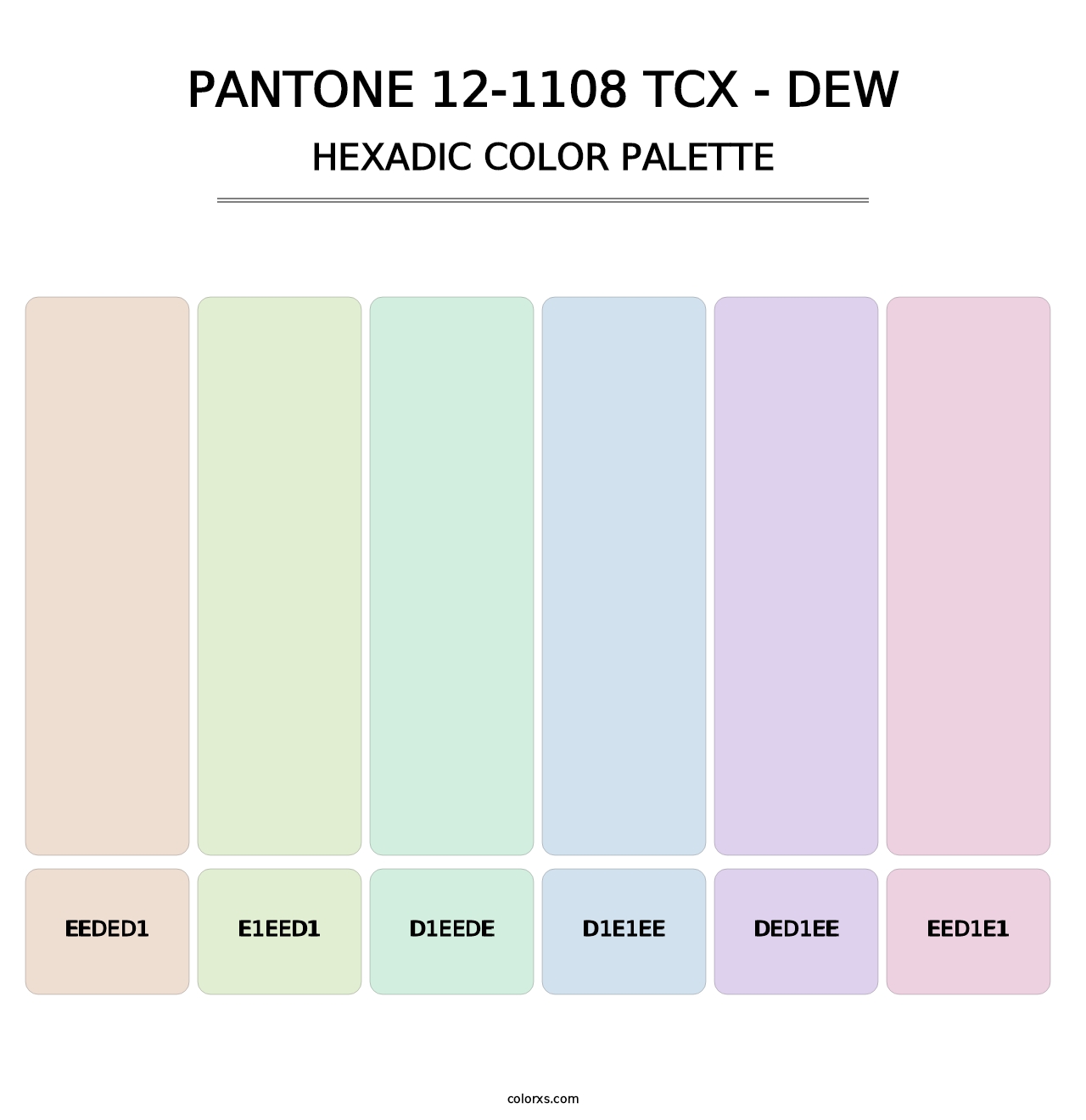 PANTONE 12-1108 TCX - Dew - Hexadic Color Palette