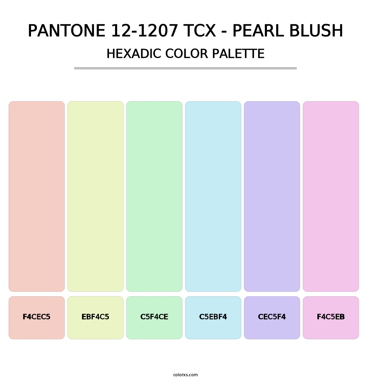 PANTONE 12-1207 TCX - Pearl Blush - Hexadic Color Palette