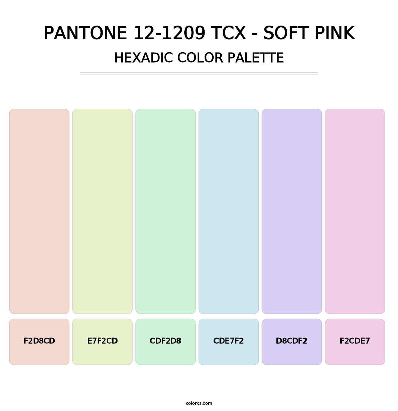 PANTONE 12-1209 TCX - Soft Pink - Hexadic Color Palette
