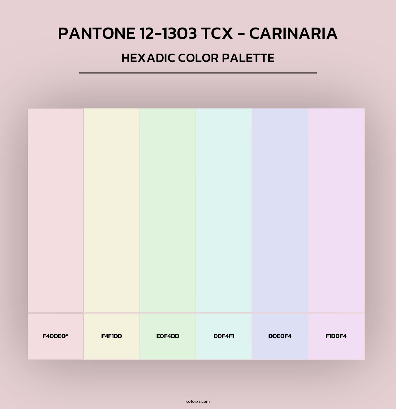 PANTONE 12-1303 TCX - Carinaria - Hexadic Color Palette