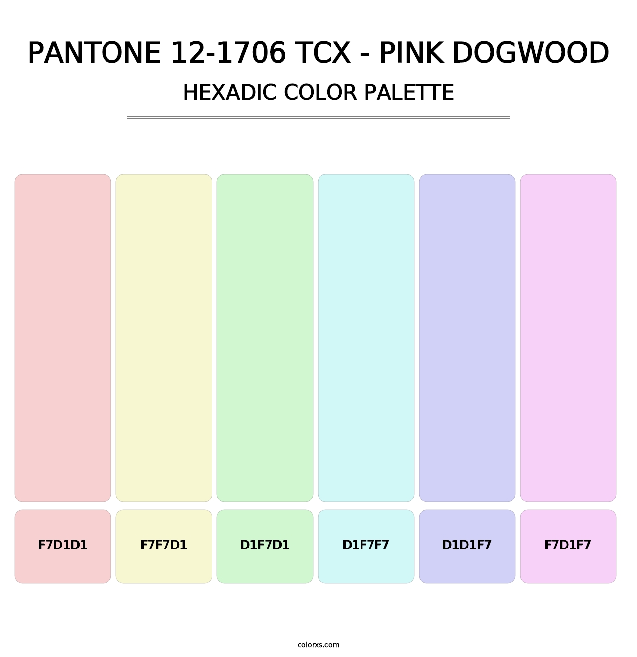 PANTONE 12-1706 TCX - Pink Dogwood - Hexadic Color Palette