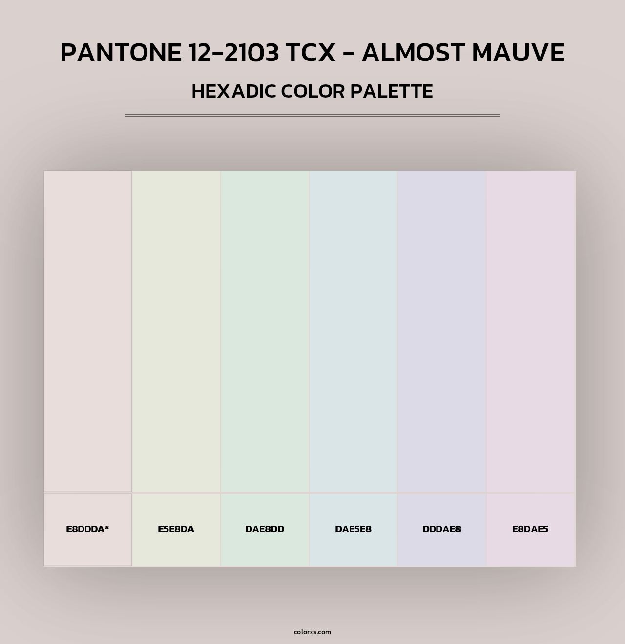 PANTONE 12-2103 TCX - Almost Mauve - Hexadic Color Palette