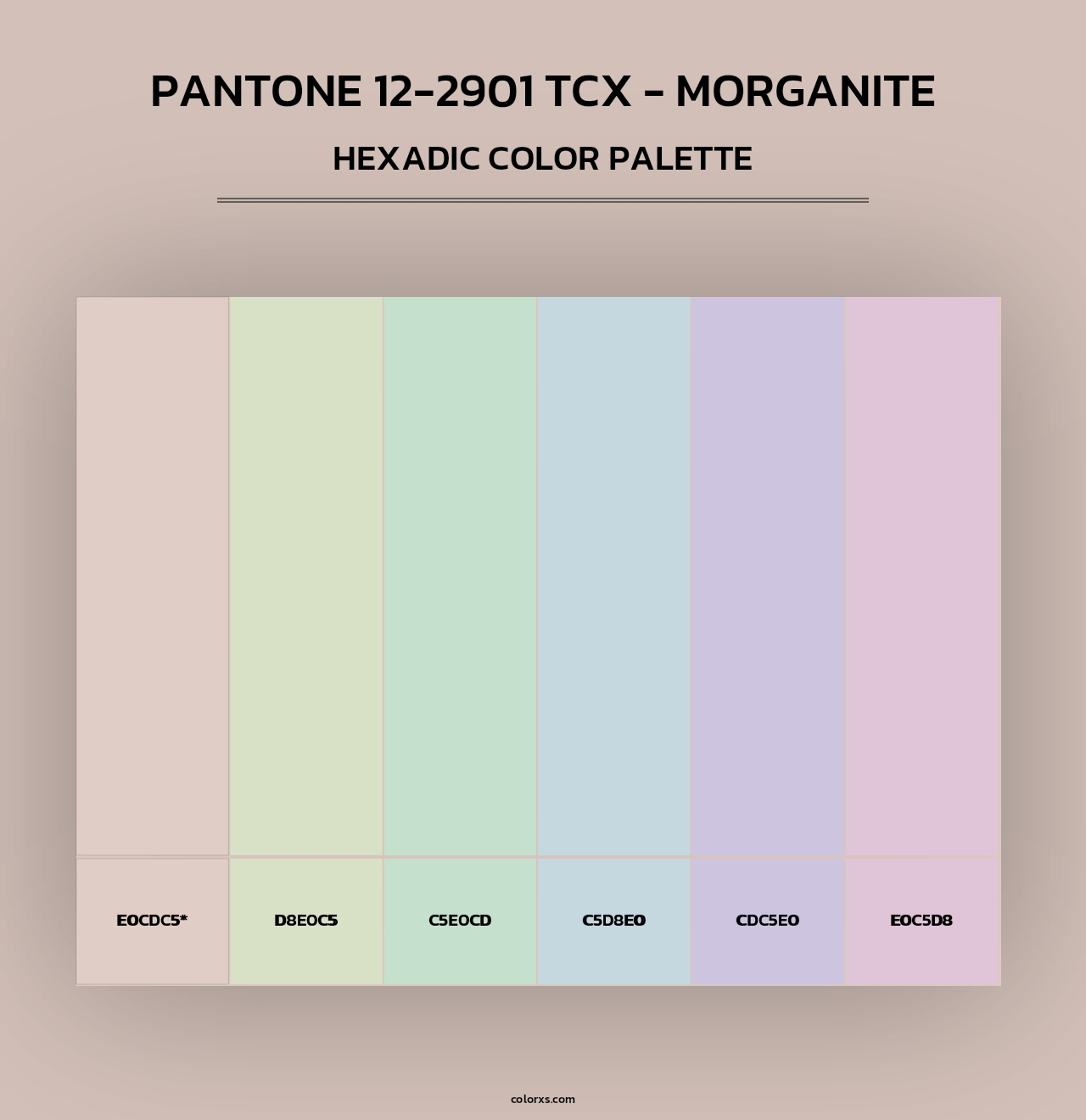 PANTONE 12-2901 TCX - Morganite - Hexadic Color Palette