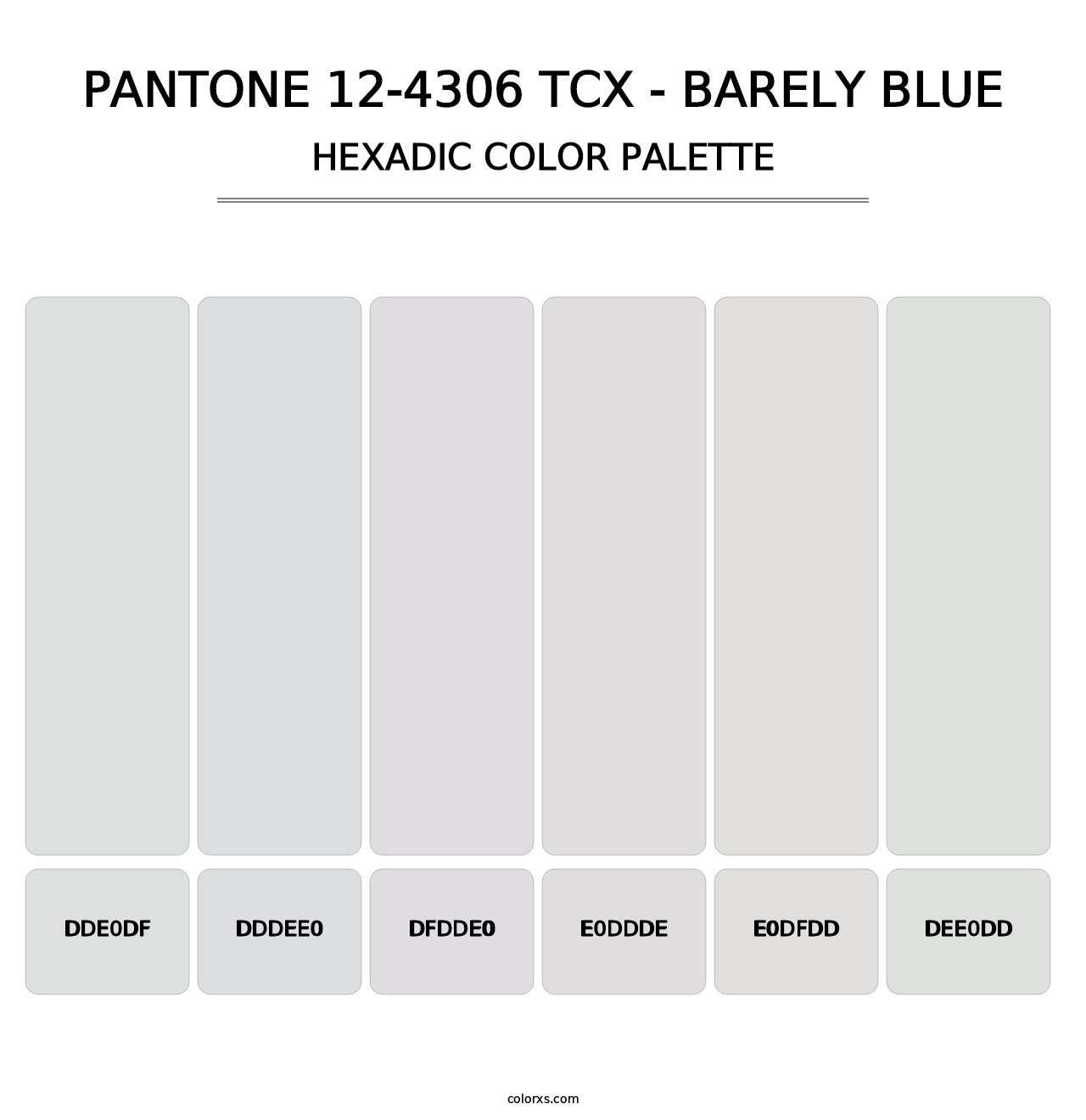 PANTONE 12-4306 TCX - Barely Blue - Hexadic Color Palette