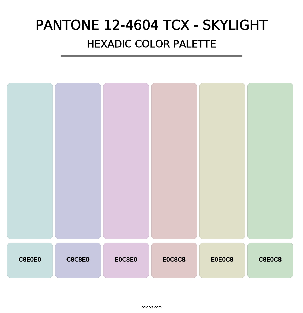 PANTONE 12-4604 TCX - Skylight - Hexadic Color Palette