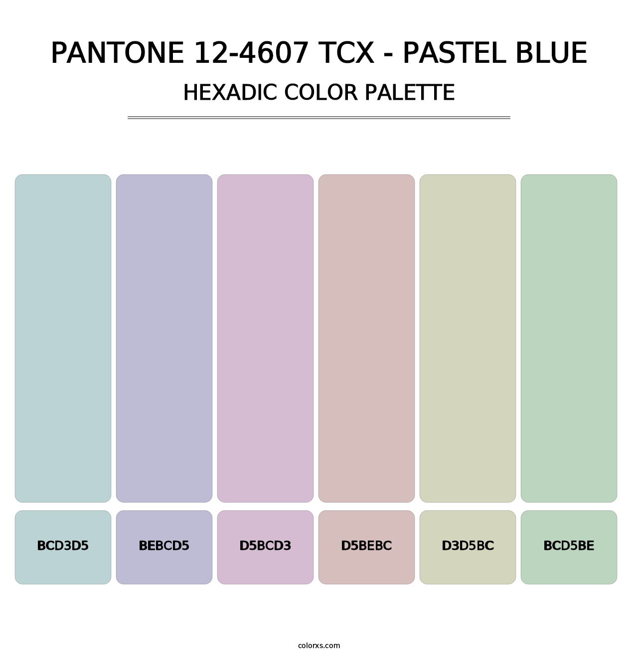 PANTONE 12-4607 TCX - Pastel Blue - Hexadic Color Palette