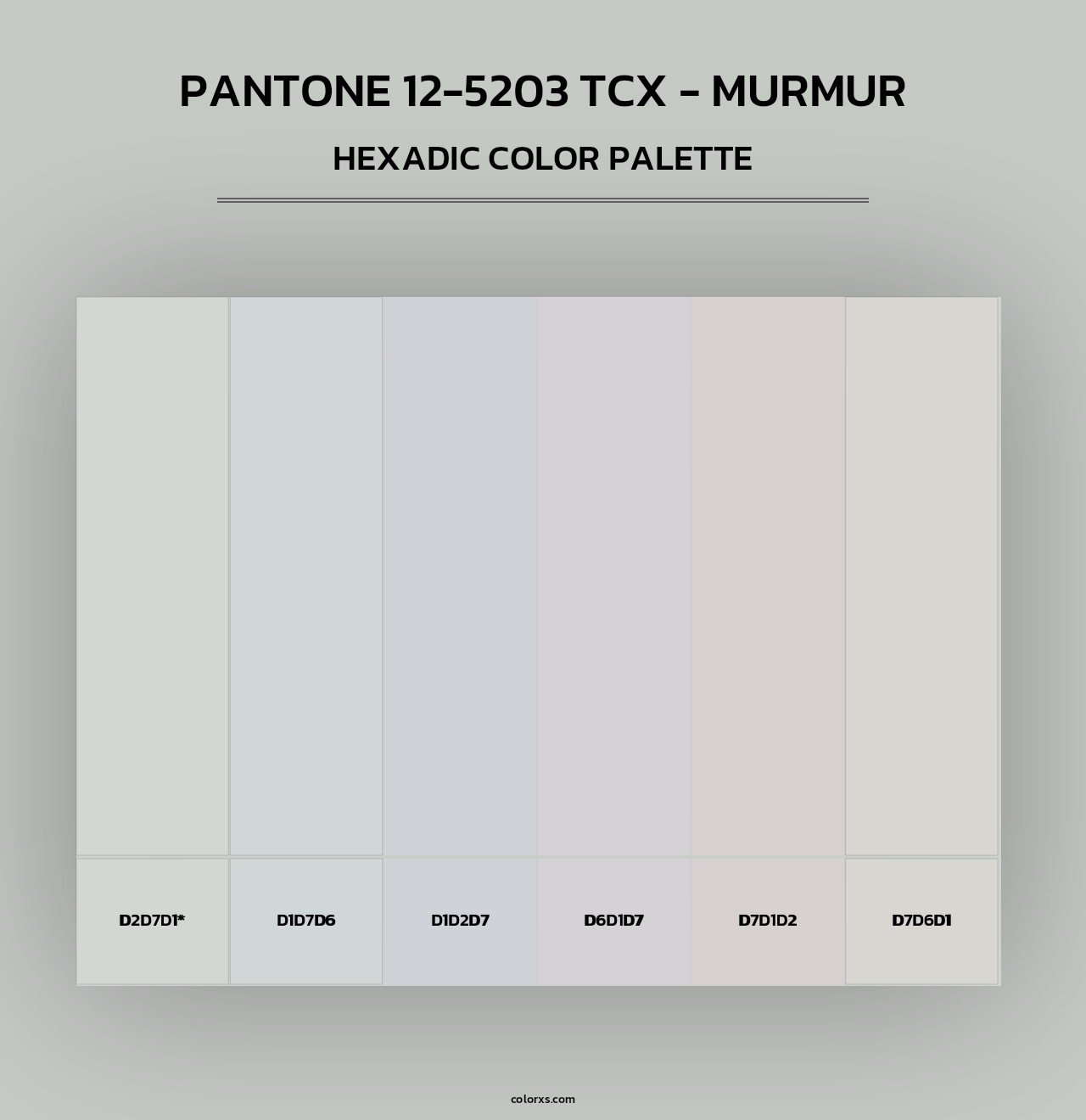 PANTONE 12-5203 TCX - Murmur - Hexadic Color Palette