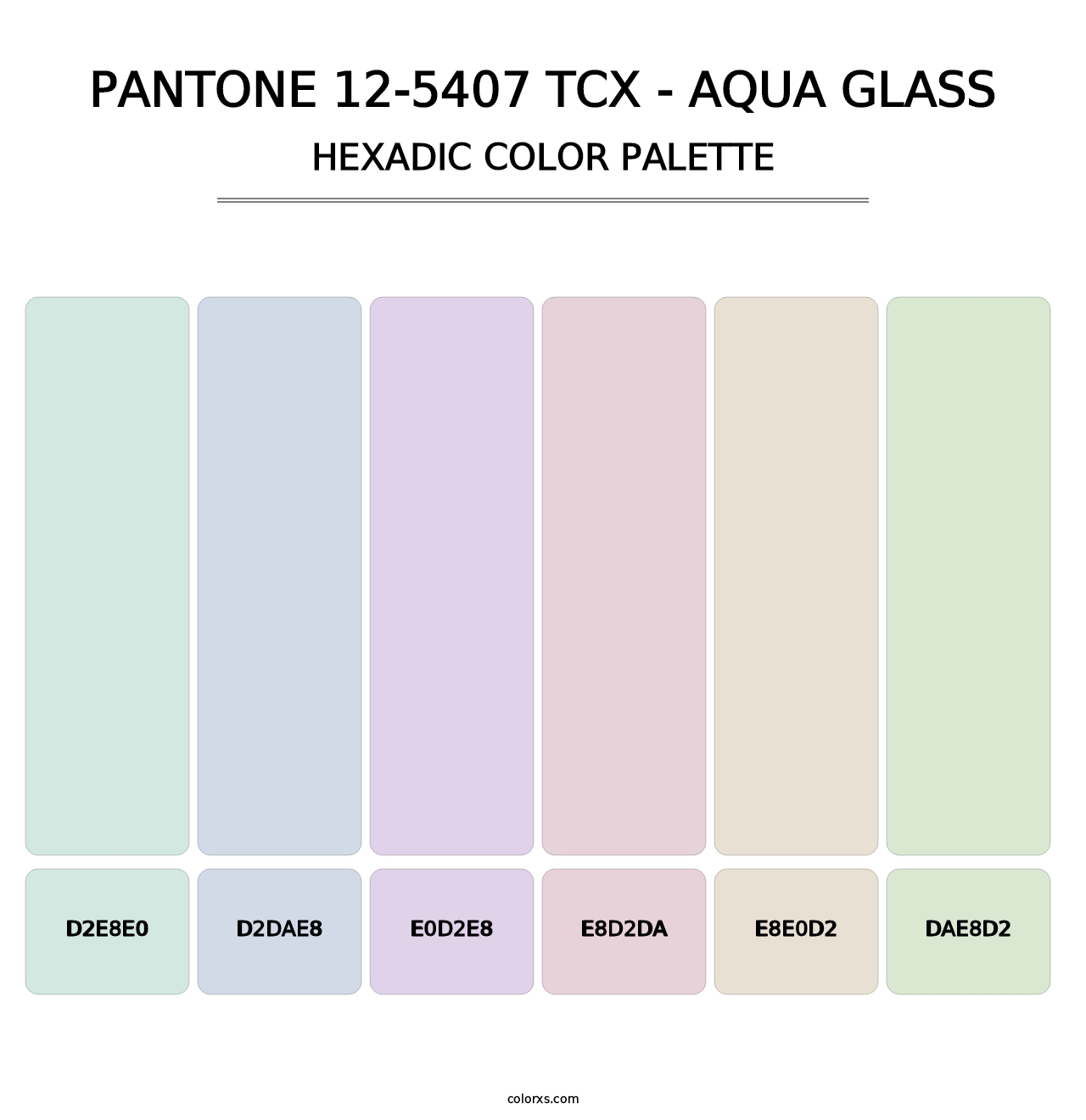 PANTONE 12-5407 TCX - Aqua Glass - Hexadic Color Palette