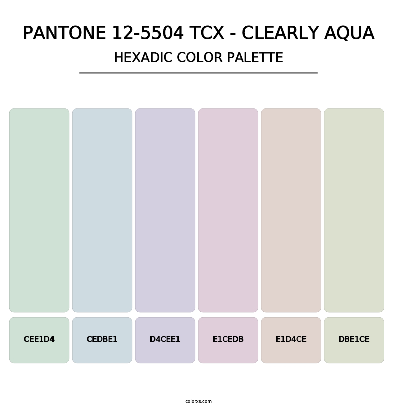 PANTONE 12-5504 TCX - Clearly Aqua - Hexadic Color Palette