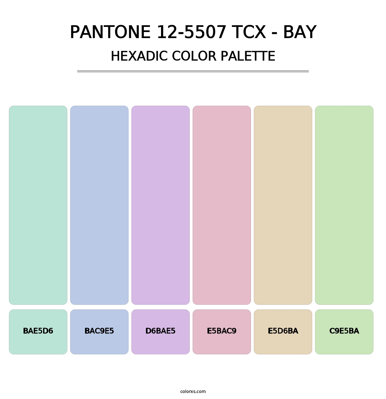 PANTONE 12-5507 TCX - Bay - Hexadic Color Palette